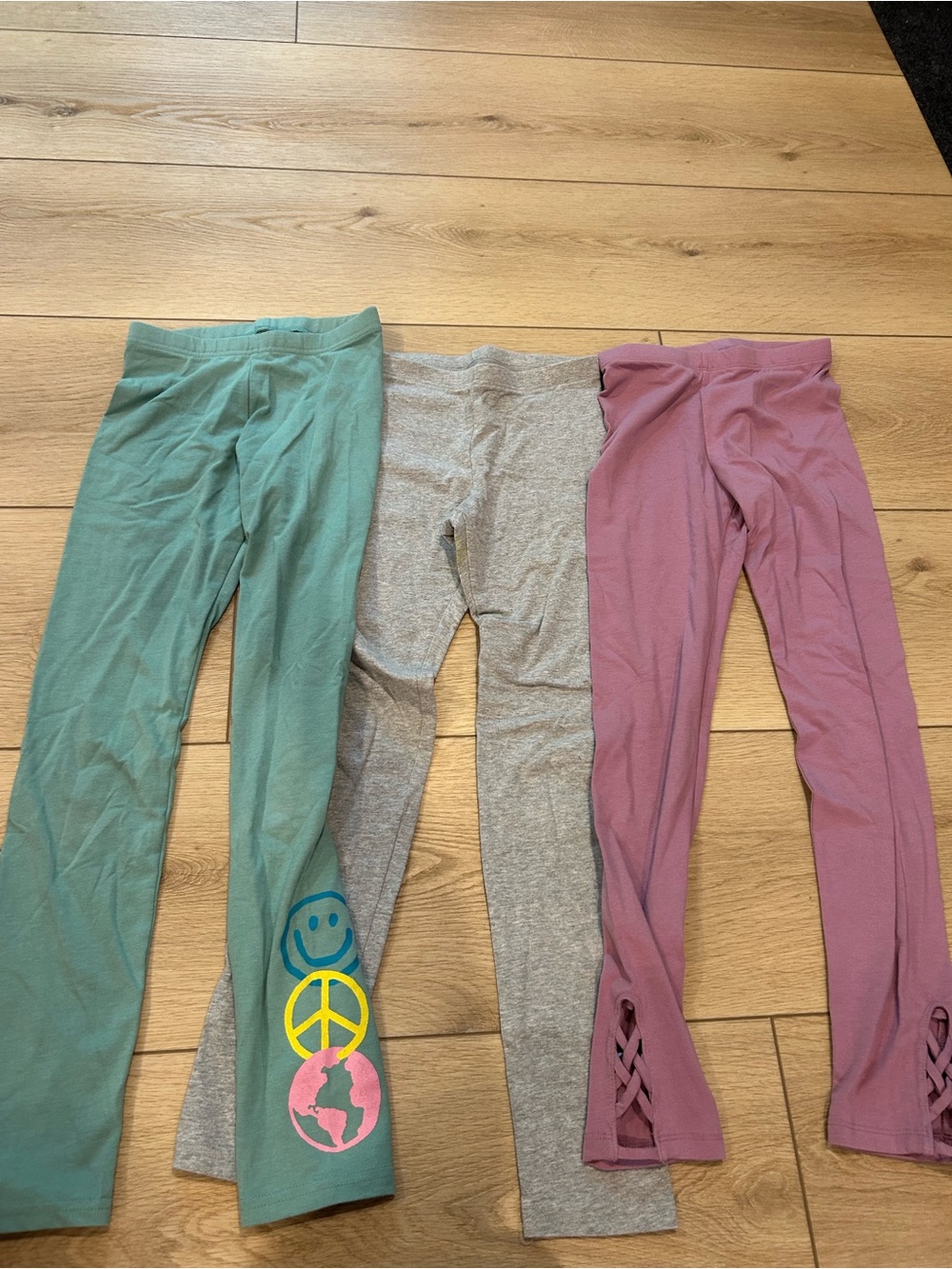 Old Navy Green, Gray & Mauve Girls' Leggings Multipack